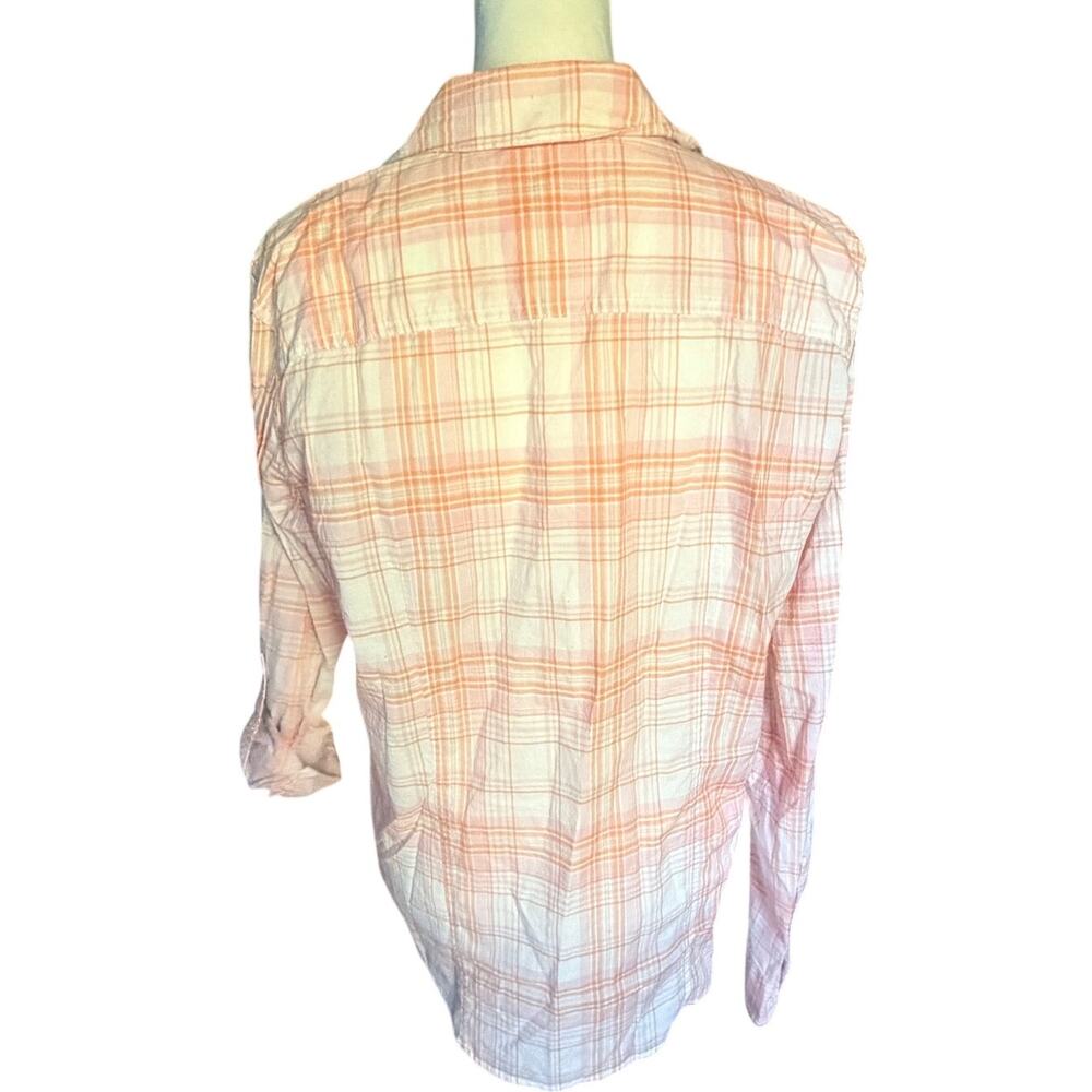 Tommy Hilfiger Women's White Orange Purple XL Button Down - Picture 5 of 5